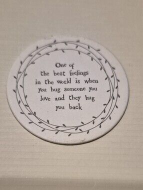 East Of India White Ceramic Best Feeling Coasters